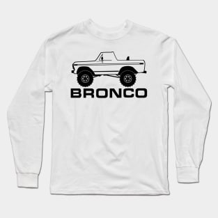 1978-1979 Bronco Side Topless Black Print Long Sleeve T-Shirt